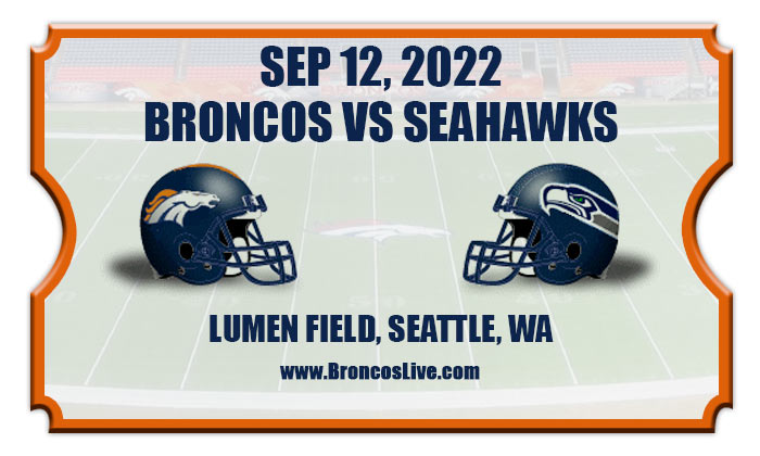 2022 Broncos Vs Seahawks