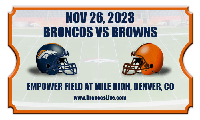 2023 Broncos Vs Browns