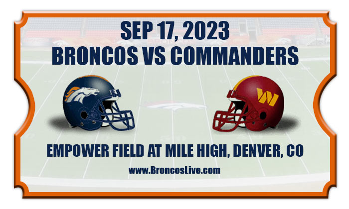 2023 Broncos Vs Commanders