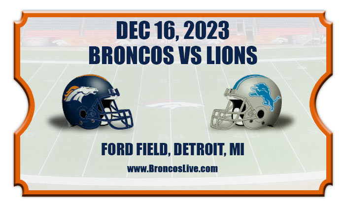 2023 Broncos Vs Lions