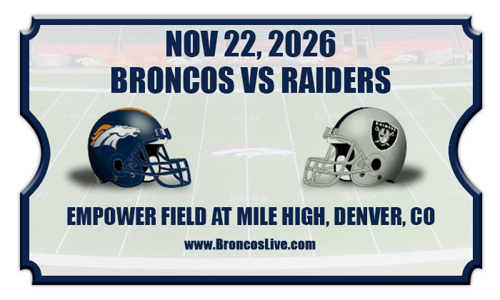 2026 Broncos Vs Raiders