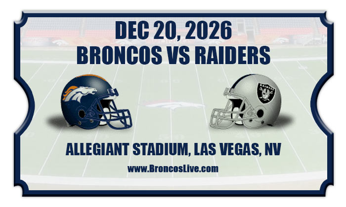 2026 Broncos Vs Raiders2