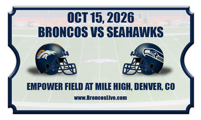 2026 Broncos Vs Seahawks